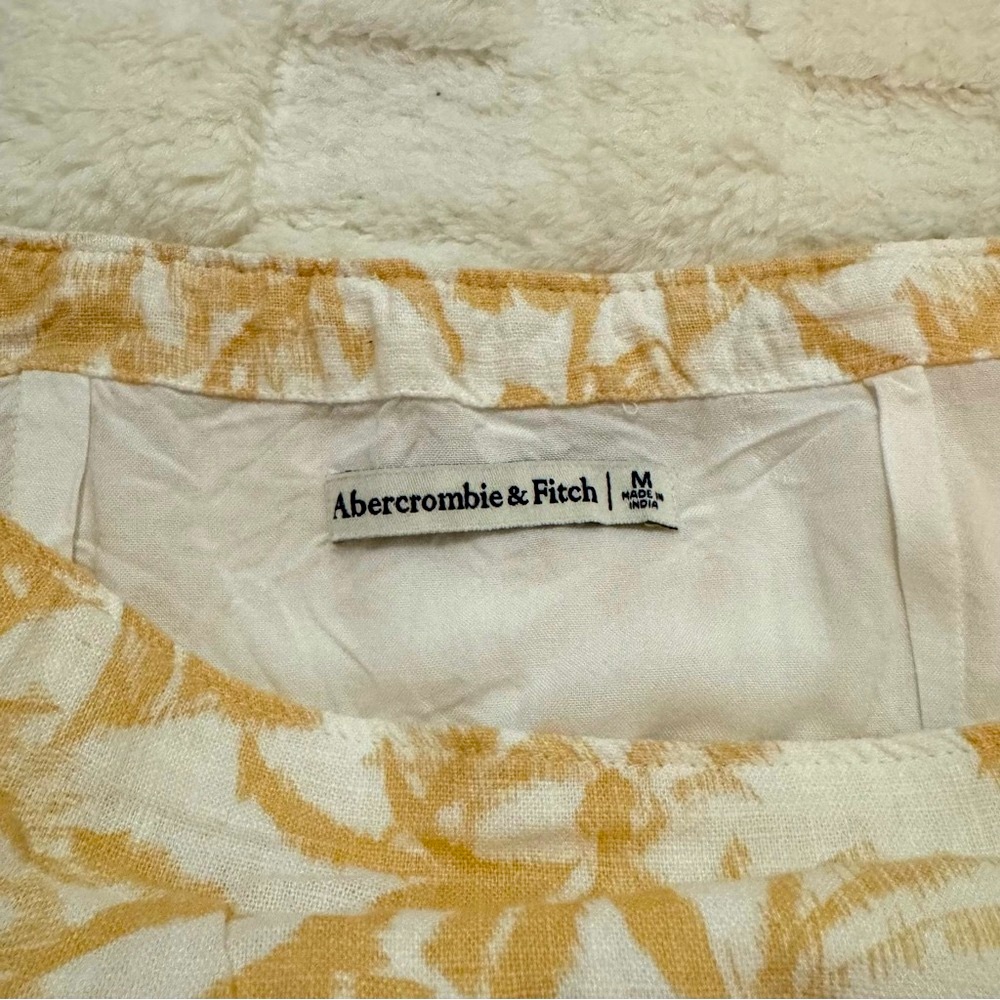 Abercrombie & Fitch Floral Palm Patterned Linen Mini Skirt - Women’s Medium - Picture 5 of 6
